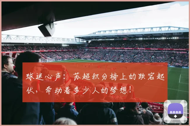 球迷心声:苏超积分榜上的跌宕起伏,牵动着多少人的梦想!